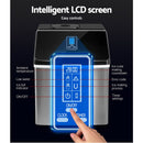 Devanti 3.2L Ice Maker Portable Ice Cube Machine Stainless Steel LED Display - Silver