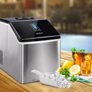 Devanti 3.2L Ice Maker Portable Ice Cube Machine Stainless Steel LED Display - Silver
