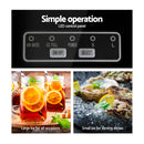 Devanti 2.4L Ice Maker Portable Ice Cube Machine Stainless Steel - Silver