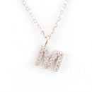INITIAL NECKLACE WITH STERLING SILVER NECK CHAIN