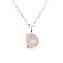 INITIAL NECKLACE WITH STERLING SILVER NECK CHAIN