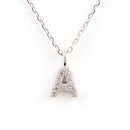 INITIAL NECKLACE WITH STERLING SILVER NECK CHAIN