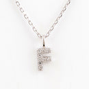 INITIAL NECKLACE WITH STERLING SILVER NECK CHAIN