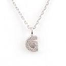 INITIAL NECKLACE WITH STERLING SILVER NECK CHAIN