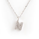 INITIAL NECKLACE WITH STERLING SILVER NECK CHAIN