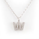 INITIAL NECKLACE WITH STERLING SILVER NECK CHAIN