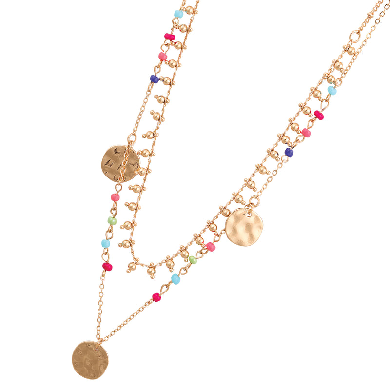 Gold Disc ‘Summer Bright’ Necklace