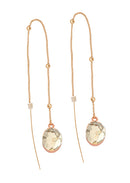 ‘Midnight’ Gold Thread Through Earrings