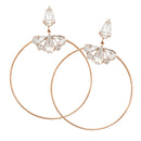 'Bae’ Crystal Stone Gold Hoops