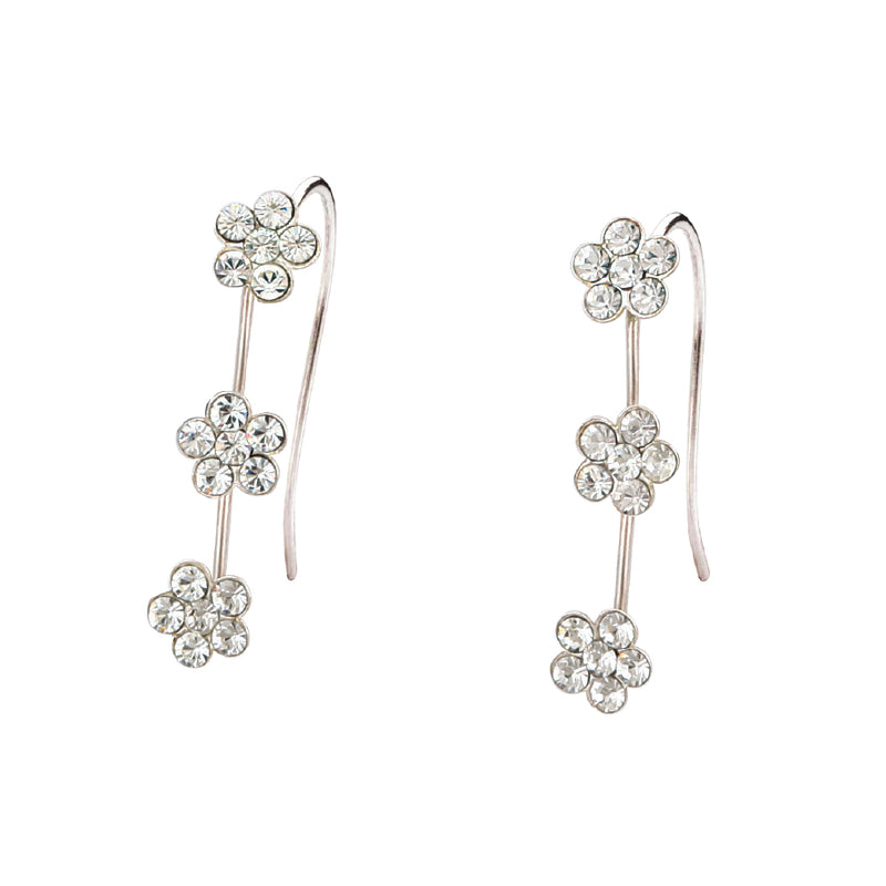 ‘Dianna’ Sterling Silver Diamanté Earrings