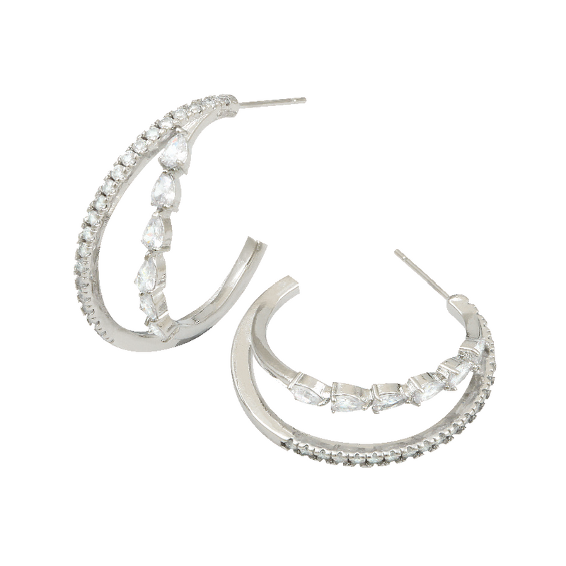 JAZZ HALF HOOP EARRINGS