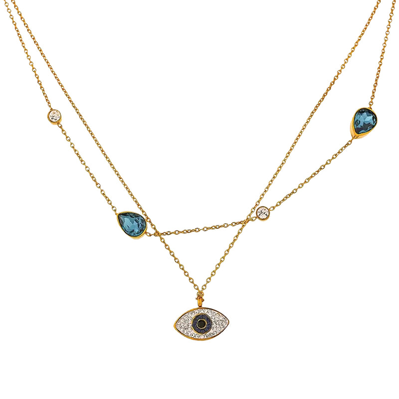 ‘Evil Eye’ Gold Plated Necklace