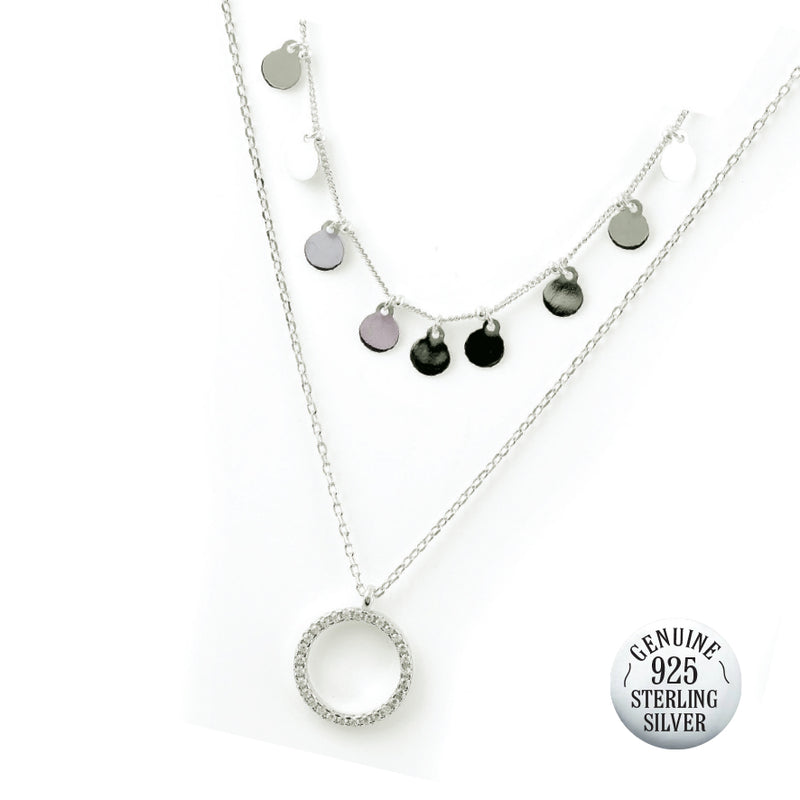 DANICA STERLING SILVER DOUBLE NECKLACE