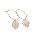 DROP LEAF HOOP EARRINGS + FREE SURPRISE EARRINGS