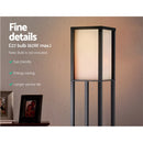 Artiss Floor Lamp LED Storage Shelf Standing Vintage Wood Light Reading Bedroom - Black