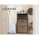 Artiss Shoe Cabinet Shoes Storage Rack Wooden Organiser Up to 24 Pairs Shelf Cupboard Metal Frame