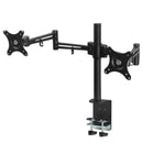 Dual HD LED Desk Mount Monitor Stand 2 Arm Display Bracket LCD Screen TV Holder