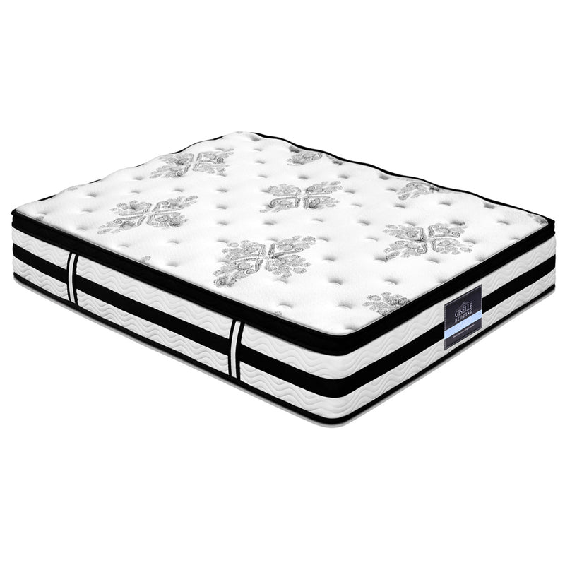 Giselle DOUBLE Mattress Bed Euro Top Pocket Spring 5 Zone Firm Foam 34CM