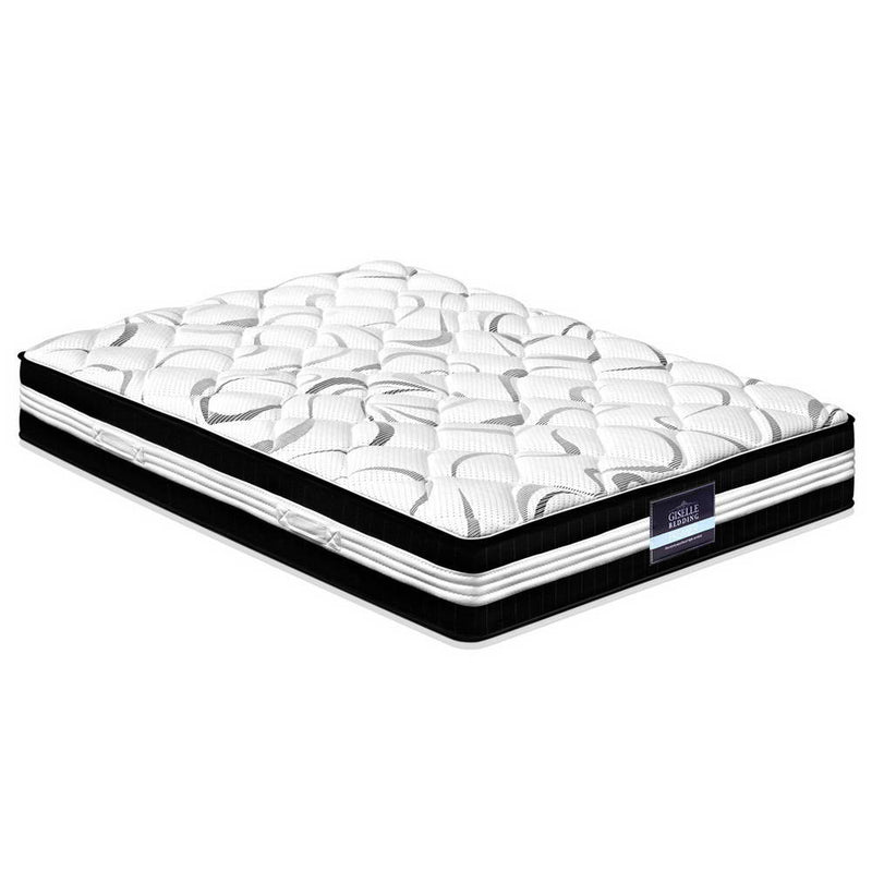 Giselle Bedding Mattress KING Size Bed Euro Top Pocket Spring Firm Foam 30CM