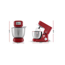 Devanti Electric Stand Mixer 1200W Kitche Beater Cake Aid Whisk Bowl Hook Red