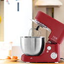 Devanti Electric Stand Mixer 1200W Kitche Beater Cake Aid Whisk Bowl Hook Red