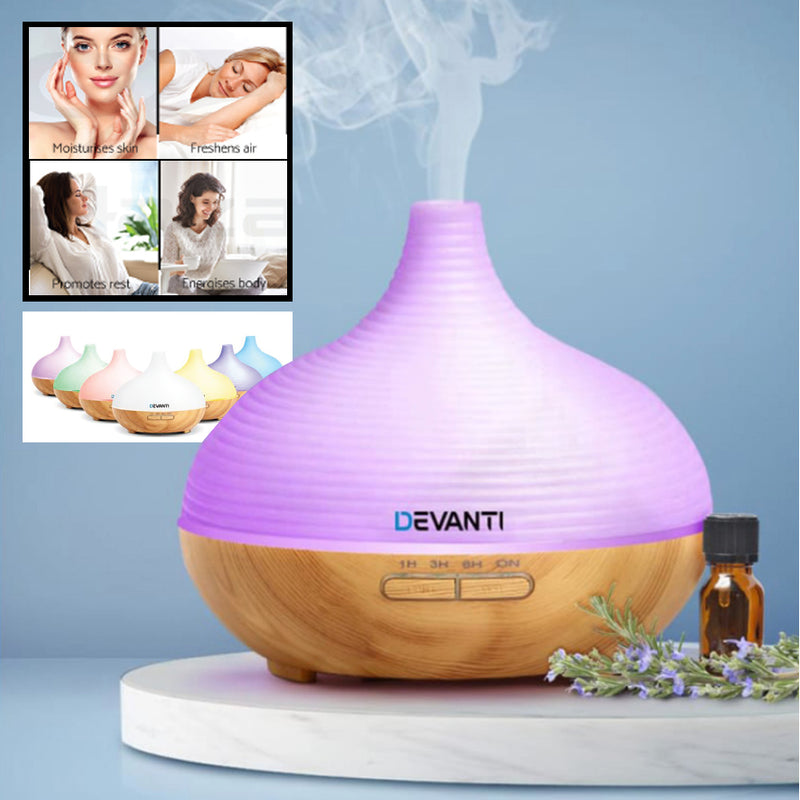 DEVANTI 4-IN-1 LED AIR HUMIDIFIER WITH LED LIGHT