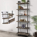 6 SHELF INDUSTRIAL DESIGN PIPE SHELF