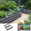 SET OF 2 GALVANISED STEEL RAISED PLANTERS