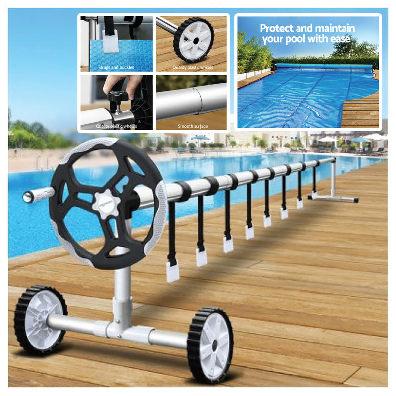 POOL BLANKET ROLLER CADDY WITH WHEELS