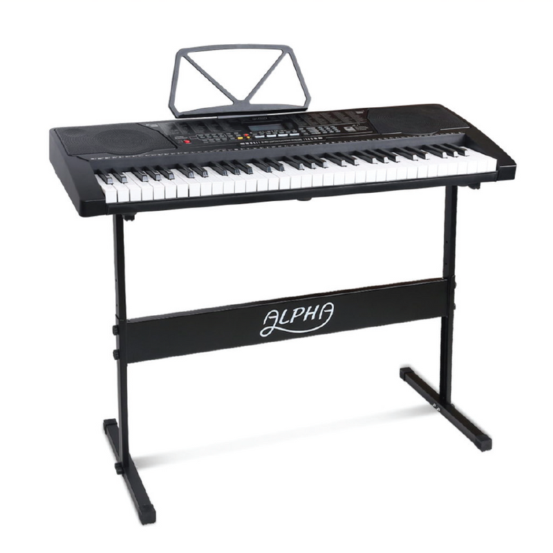 ELECTRONIC KEYBOARD WITH LIGHTED KEYS AND MUSIC STAND