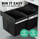 CONCEALED SLIDE OUT KITCHEN BIN