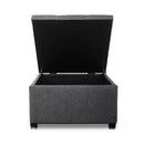 Artiss Storage Ottoman Blanket Box Linen Foot Stool Chest Couch Bench Toy Rest