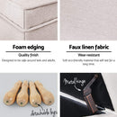 Artiss Blanket Box Storage Ottoman Large Seat Fabric Chest Foot Stool Bench Rest