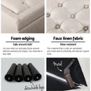 Artiss Blanket Box Storage Ottoman Linen Fabric Chest Foot Stool Bench Taupe