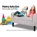 Artiss Blanket Box Storage Ottoman Linen Fabric Bed Foot Stool Chest Toy Bench