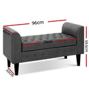 Artiss Blanket Box Storage Ottoman Linen Fabric Bed Foot Stool Chest Toy Bench