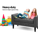 Artiss Blanket Box Storage Ottoman Linen Fabric Bed Foot Stool Chest Toy Bench