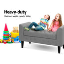 Artiss Storage Ottoman Blanket Box Linen Fabric Bed Foot Stool Chest Toy Bench