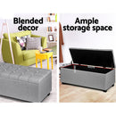 Artiss Blanket Box Storage Ottoman Fabric Foot Stool Sofa Chair Bed Toy Pouf