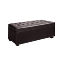 Artiss Blanket Box Ottoman Storage PU Leather Foot Stool Chest Toy Bed Brown