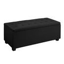 Artiss Blanket Box Ottoman Storage Fabric Footstool Chest Toy Bed Charcoal Black