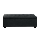 Blanket Box Ottoman Storage Fabric Footstool Chest Toy Bed Charcoal