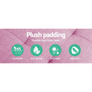 Artiss Blanket Box Storage Ottoman Linen Fabric Foot Stool Chest Toy Pink Bed