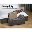 Artiss Storage Ottoman Blanket Box Velvet Foot Stool Rest Chest Couch Toy Grey