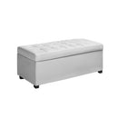 Artiss Blanket Box Storage Ottoman PU Leather Foot Stool Chest Toy Bed Large WH