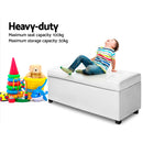 Artiss Blanket Box Storage Ottoman PU Leather Foot Stool Chest Toy Bed Large WH