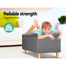 Artiss Storage Ottoman Kids Foot Stool Blanket Box Toy Sofa Chair Bed Fabric GY