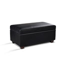 Artiss Storage Ottoman Blanket Box Seat PU Leather Toy Large Footrest Foot Black