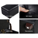 Artiss Storage Ottoman Blanket Box Seat PU Leather Toy Large Footrest Foot Black