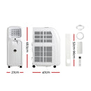 Devanti 7000BTU Portable Air Conditioner Mobile Fan Cooler 2000W